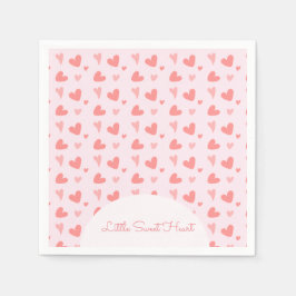 Guardanapo De Papel Namorados Sweetheart Pink Peach Hearthday
