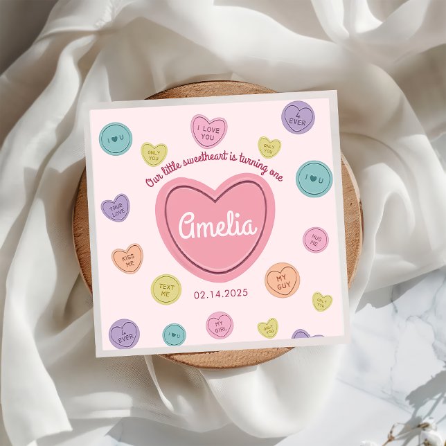 Guardanapo De Papel Namorados Swetheart Candy Birthday Paper Napkin (Criador carregado)