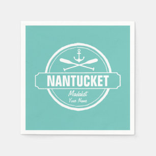 Guardanapo De Papel Nantucket, nome personalizado MÃE, âncora náuti