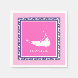 Guardanapo De Papel Nantucket (Sconset) Coquetel Rosa Napkins