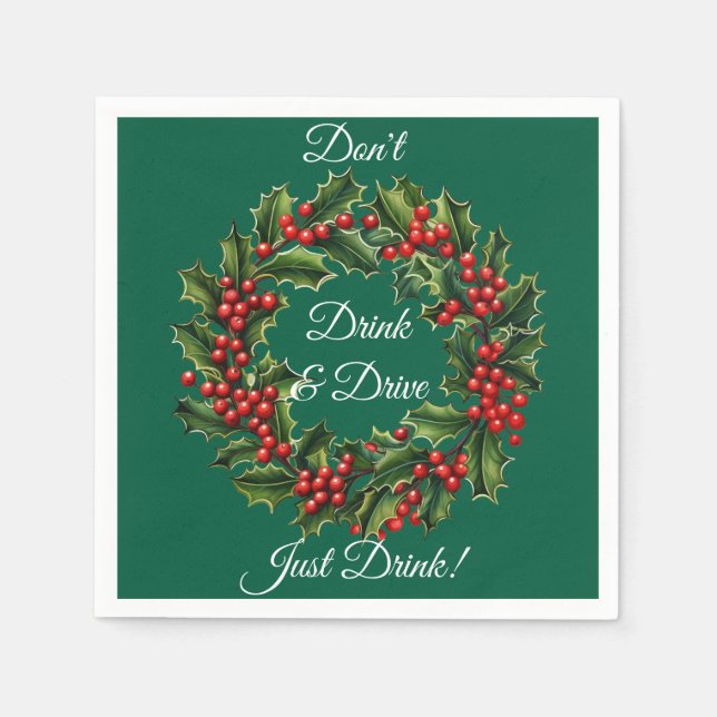 Guardanapo De Papel Não Beba e dirija o Humor da Rua (Frente)