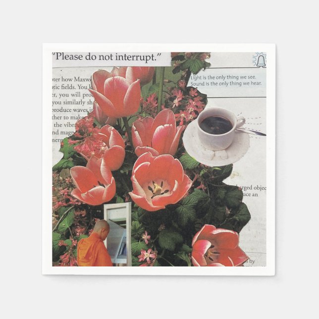 Guardanapo De Papel Não Interrompa O Tempo De Café Da Manhã Do Dinheir (Frente)