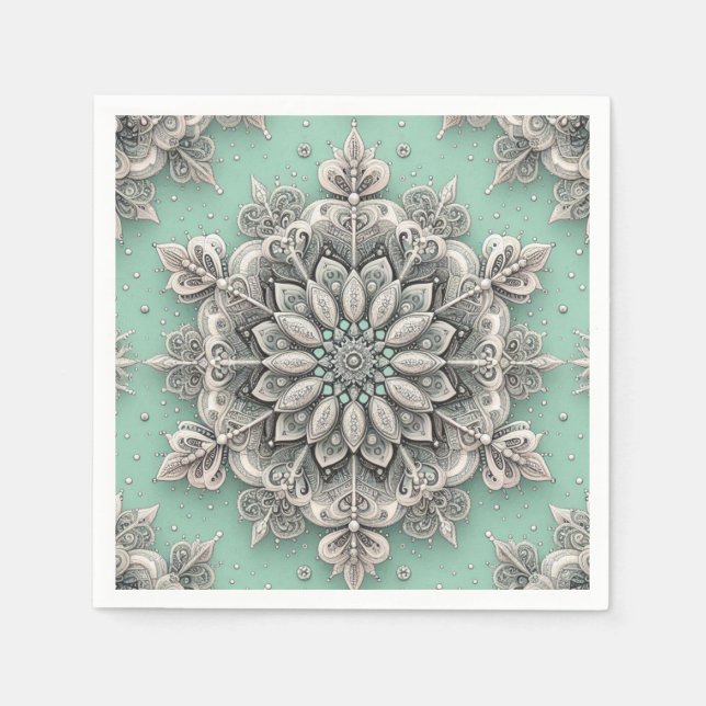 Guardanapo De Papel Não Seus Flocos de Neve Comuns II (Frente)