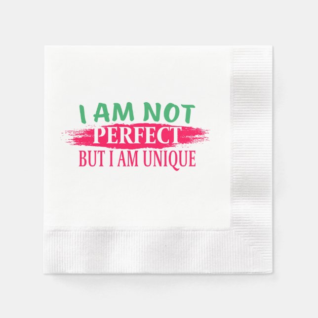 Guardanapo De Papel Não sou perfeito, mas sou único (Frente)