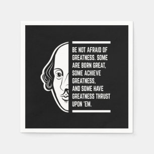 Guardanapo De Papel Não Tenha Medo Da Grande Citação De Shakespeare