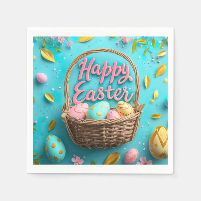 Guardanapo De Papel Napkin de Papel felz pascoa (Frente)