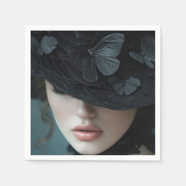 GUARDANAPO DE PAPEL NAPKIN DE PAPEL PRETO HAT