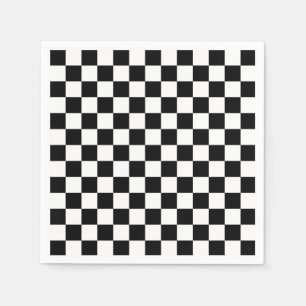 Guardanapo De Papel Napkin do partido branco e preto