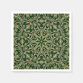 Guardanapo De Papel Napkin Dourado Verde