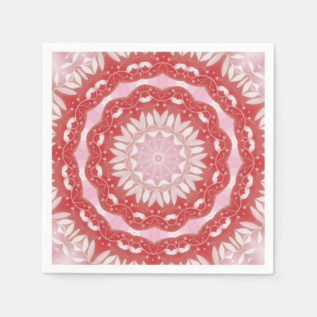 Guardanapo De Papel Napkin, Feriado Decorativo Rosa (Frente)