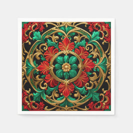 Guardanapo De Papel Napkin, Feriado Vermelho Verde