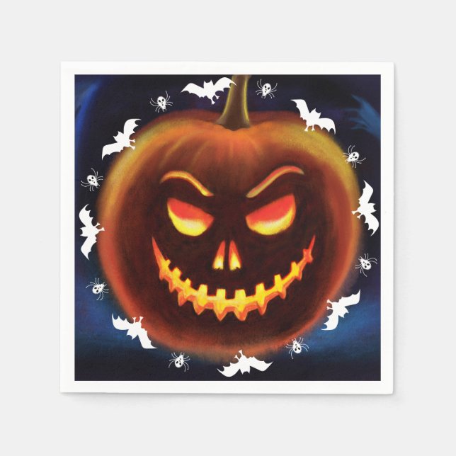 Guardanapo De Papel Napkin para Monstros do Festa de Halloween (Frente)