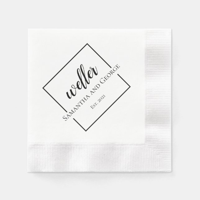 Guardanapo De Papel Napkin personalizado Design ao quadrado (Frente)