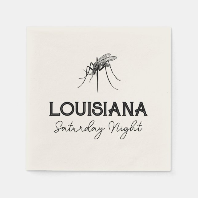 Guardanapo De Papel Napkin Personalizável para Noite de Louisiana (Frente)