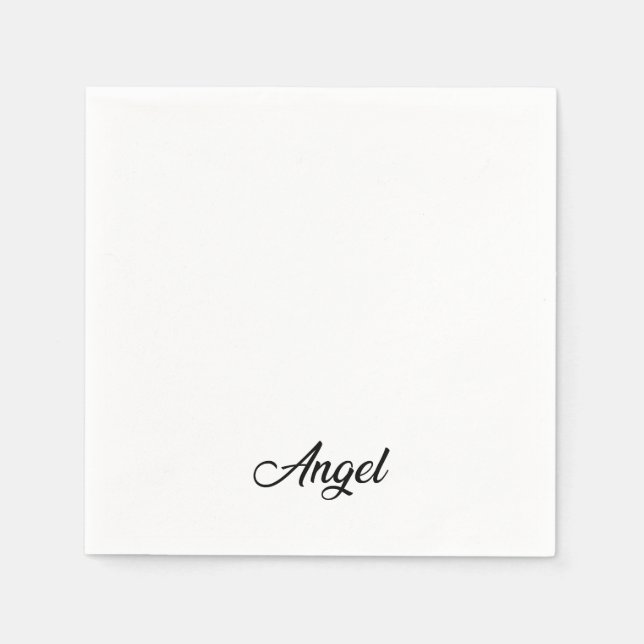 Guardanapo De Papel Napkin personalizável para papel de casamento (Frente)