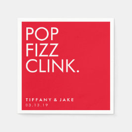 Guardanapo De Papel Napkin - Pop Fizz Clink