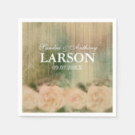 Guardanapo De Papel Napkin Rustic Rosa Wedding