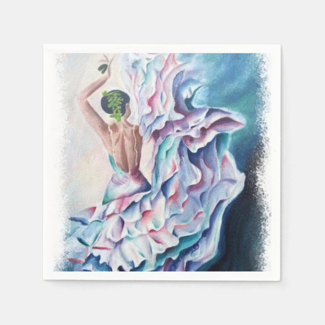 GUARDANAPO DE PAPEL NAPKINAS DE PAPEL DE DANÇADOR FLAMENCO (Frente)