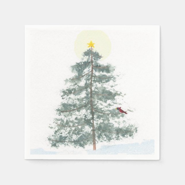 Guardanapo De Papel napkins da árvore de Natal (Frente)