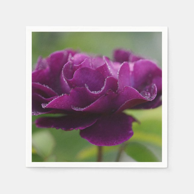 Guardanapo De Papel Napkins da Flor Roxo (Frente)