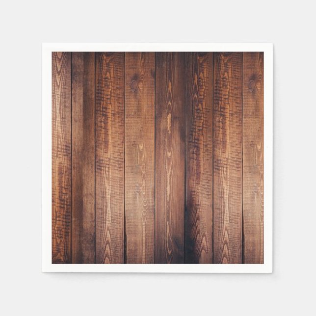 Guardanapo De Papel Napkins de aspecto da madeira (Frente)