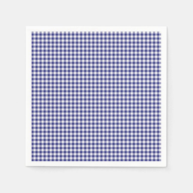 Guardanapo De Papel NAPKINS DE FESTA Gingham-PAPEL Azul-Branco (Frente)