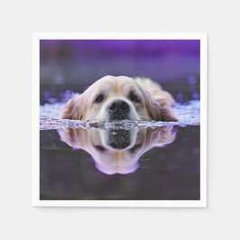 Guardanapo De Papel Napkins de ouro Retriever