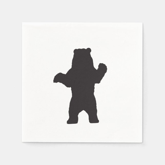 Guardanapo De Papel Napkins de Papel Urso Negro (Frente)