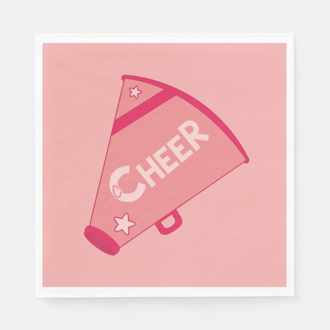 Guardanapo De Papel Napkins de Partido de Cheerleader Rosa KRW (Frente)