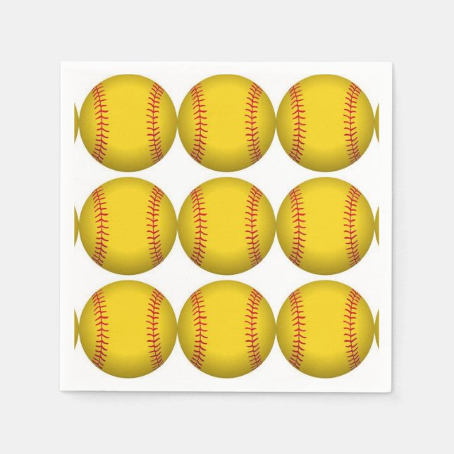 Guardanapo De Papel Napkins de Softball (Frente)
