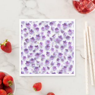 Guardanapo De Papel Napkins de Verão de Flor Roxo - Comida Segura, 50