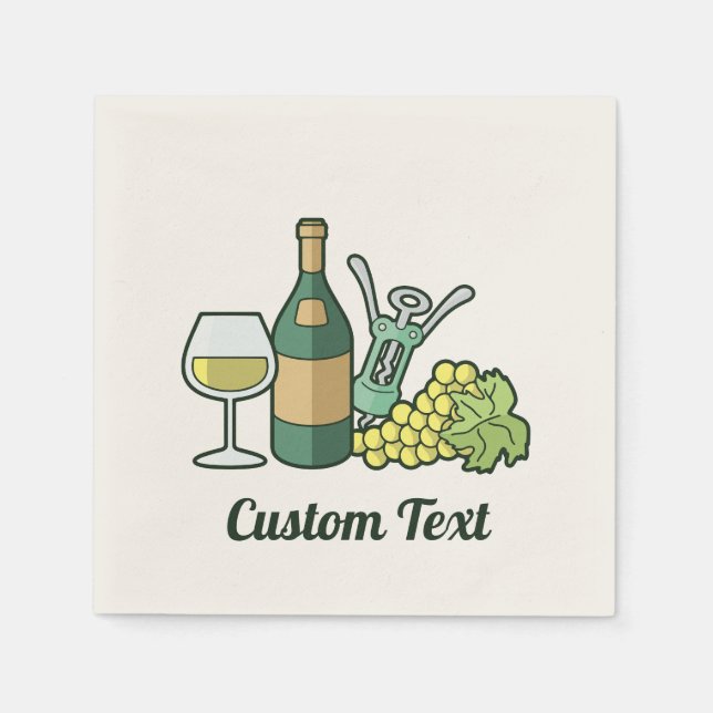 Guardanapo De Papel Napkins de Vinho Branco (Frente)