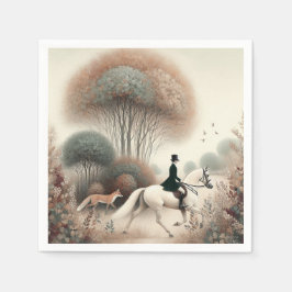 Guardanapo De Papel Napkins Equestrian Elusive Fox Hunt