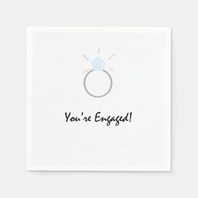 Guardanapo De Papel Napkins para festa de noivado (Frente)