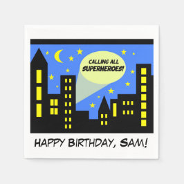 Guardanapo De Papel Napkins para o aniversário de super-herói | super 