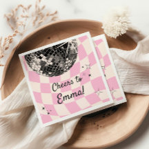 Napkins Personalizado do Disco Retroativo - Backgr