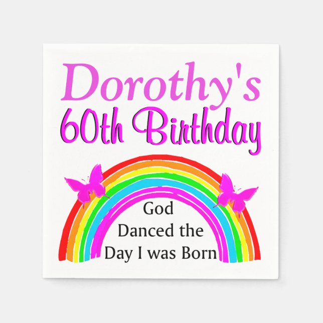 Guardanapo De Papel NAPKINS PERSONALIZADOS DE CORREIO DE 60 ANOS bonit (Frente)