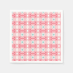 Guardanapo De Papel Napkins Rosa E Teal