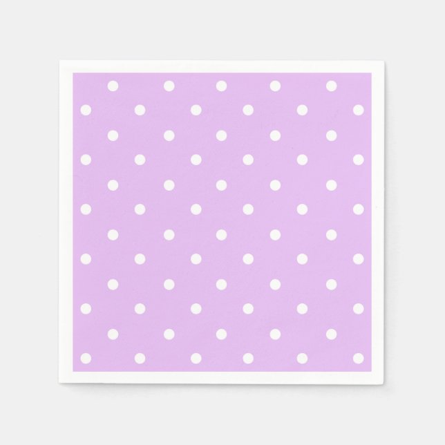 Guardanapo De Papel Nápoles Bolinhas Roxo-Claro (Frente)