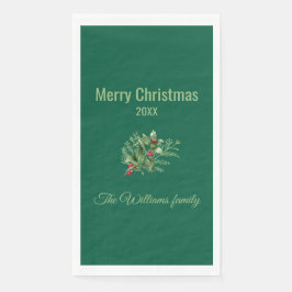 Guardanapo De Papel Nápoles de Natal Botânico Simples e Elegante