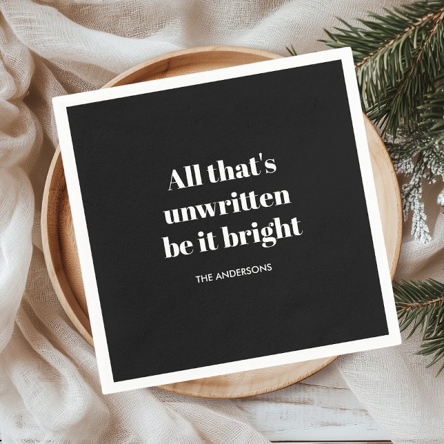 Guardanapo De Papel Nápoles Elegante de Natal Negro | Feriado Clássico (Criador carregado)