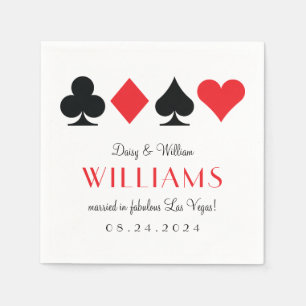 Guardanapo De Papel Nápoles Las Vegas Weding Red and Black Cocktail N