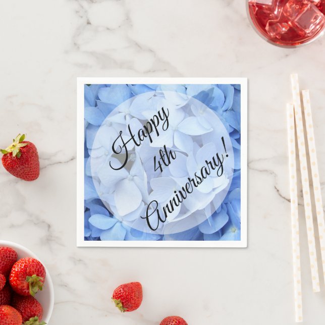 Guardanapo De Papel Nápoles - Papel - Blue Hydrangea (Insitu)