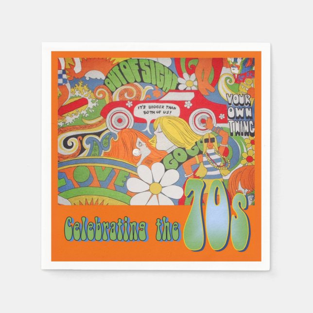 Guardanapo De Papel Naqueles 70 anos Napkin (Frente)