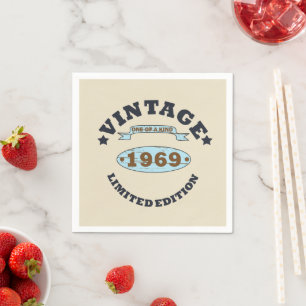 Guardanapo De Papel Nascer de aniversário de 1969