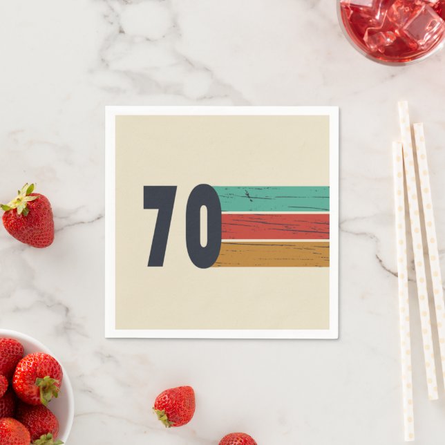 Guardanapo De Papel Nascer de aniversário de 1970 (Insitu)