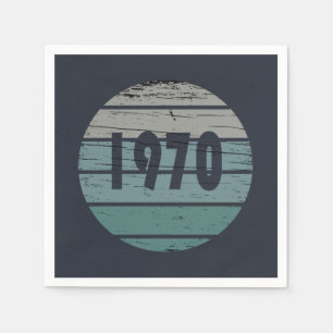 Guardanapo De Papel Nascer de aniversário de 1970