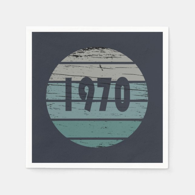 Guardanapo De Papel Nascer de aniversário de 1970 (Frente)