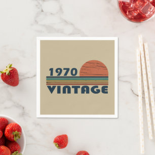 Guardanapo De Papel Nascer de aniversário de 1970