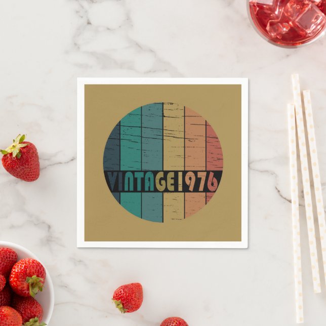 Guardanapo De Papel Nascer de aniversário de 1976 (Insitu)